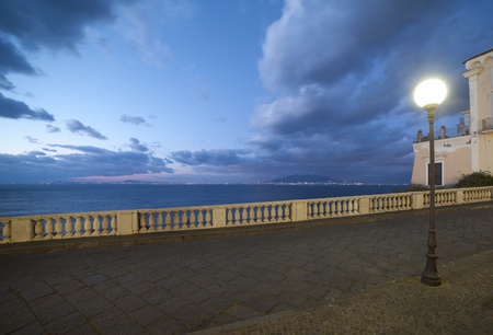 Evening in Sorrento, Italy.の写真素材