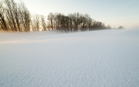 Sunrise in cold winter morning の写真素材