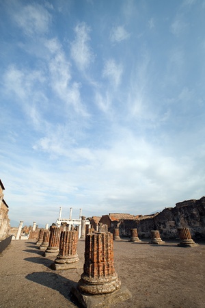 Pompeii ruins in Italy の写真素材