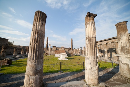 Pompeii ruins in Italy の写真素材