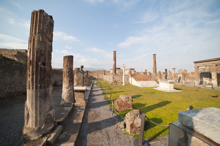 Pompeii ruins in Italy の写真素材
