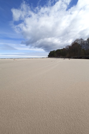 Coast of gulf of Riga, Baltic sea in early spring の写真素材