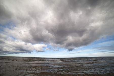 Gulf of Riga, Baltic sea in early spring の写真素材