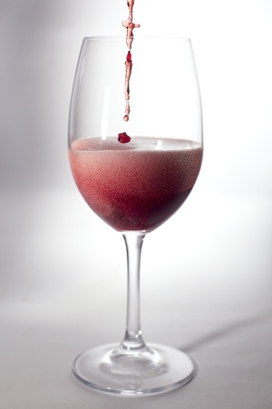 Glass of red wine の写真素材