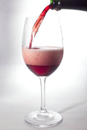 Glass of red wine の写真素材