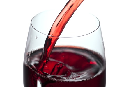 Glass of red wine の写真素材