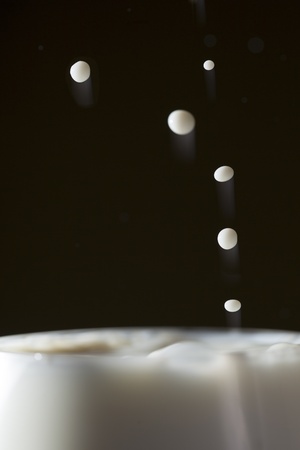 Closeup of milk splash の写真素材