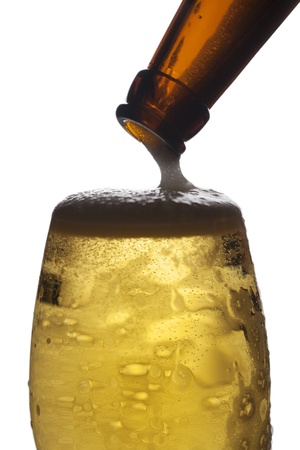 Closeup of beer glass  の写真素材