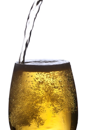 Closeup of beer glass の写真素材