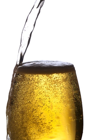 Closeup of beer glass の写真素材