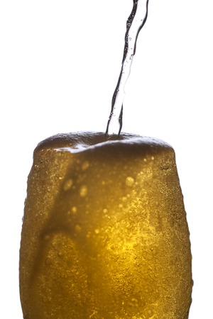Closeup of beer glass の写真素材