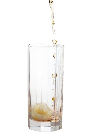 Closeup of beer glass の写真素材
