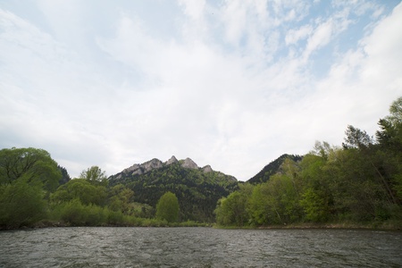 Three Crowns summit, Pieniny mountains, Poland の写真素材