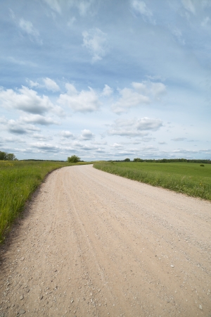 Gravel road in countryside の写真素材