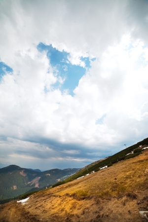 Clouds above Low Tatras hills, Carpathian mountains, , Slovakia, Europe の写真素材
