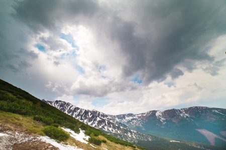 Clouds above Low Tatras hills, Carpathian mountains, , Slovakia, Europe の写真素材