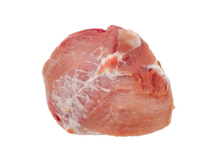 Raw meat isolated on white の写真素材
