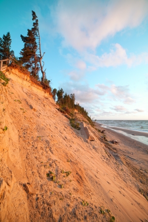 Steep coast of Baltic sea, Latvia , Europe の写真素材
