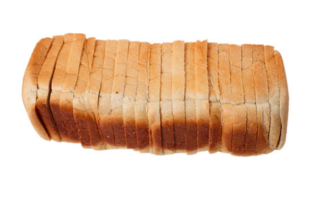 Sliced bread isolated on white 
