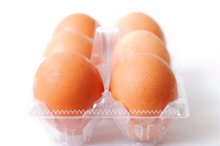 Six eggs in box 