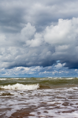 Stormy weather in  Baltic sea の写真素材