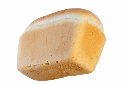 White bread isolated on white 