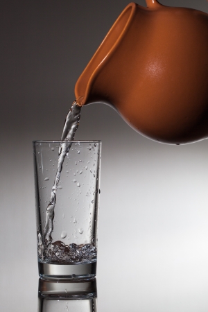 Glass of fresh water の写真素材