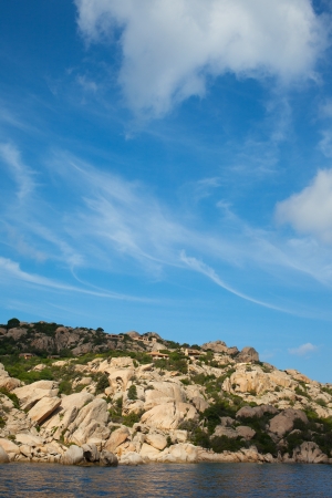 Rocks on Sardinia coast at Palau city, Italy.の写真素材