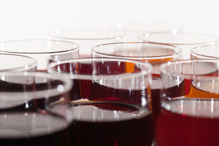 Glasses of different wines.の写真素材