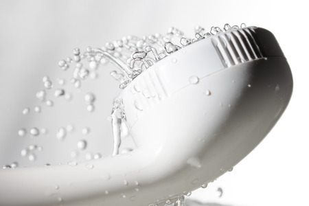 Little water and shower head.の写真素材