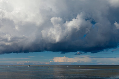 Big cloud over Baltic sea.の写真素材