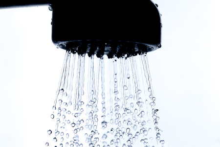 Shower head and pouring water.の写真素材