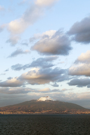 Vesuvius vulcano in late evening light.の写真素材