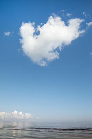 Cloud against gulf of Riga, Baltic sea.の写真素材