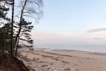 Calm in gulf of Riga, Baltic sea.の写真素材