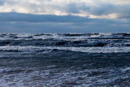 Waves in stormy Baltic sea.の写真素材