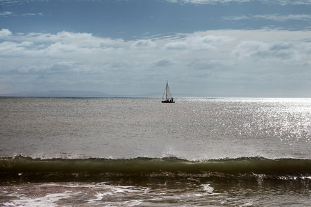 Yacht in sea.の写真素材