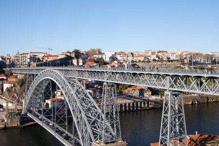 Dom Luis bridge in Porto, Portugal.
