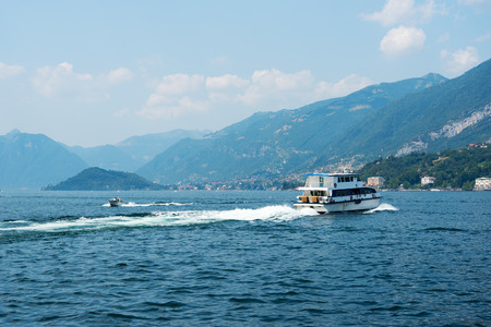 Ship on Como lake, Italy.の写真素材