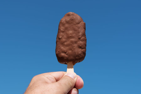 Ice cream against blue sky.