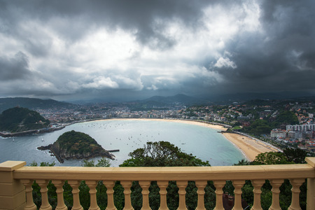 La Concha bay at San Sebastian Donostia, Basque country, Spain.の写真素材