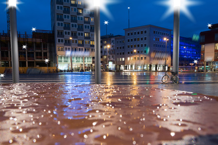 Cologne street by night, Germany, Europe.の写真素材