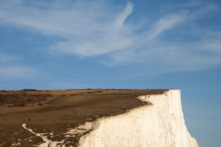 Seven Sisters chalk cliffs, England, United Kingdom.の写真素材