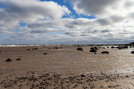 Stormy Baltic sea.の写真素材