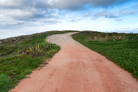 Road to hill.の写真素材