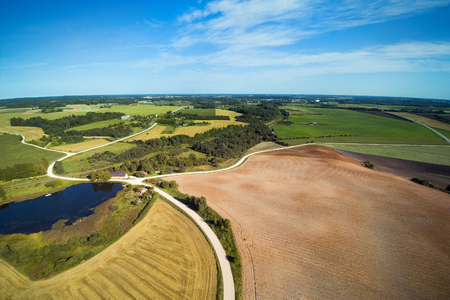 Late summer in countryside, Latvia.の写真素材