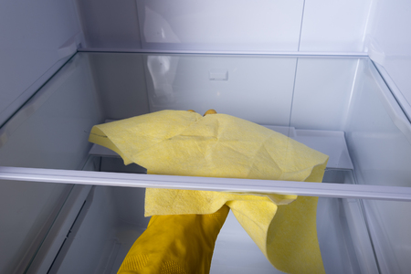 Hand cleaning refrigerator.の写真素材