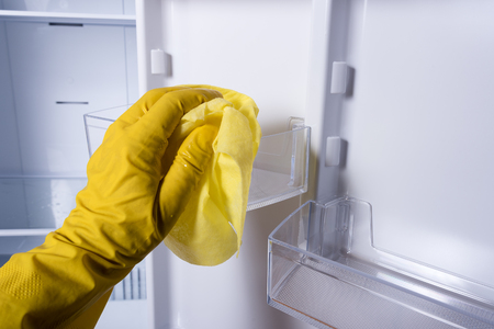 Hand cleaning refrigerator.の写真素材