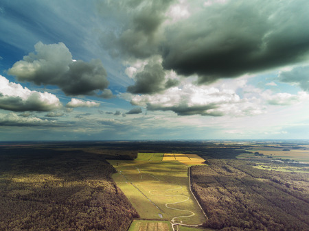 August evening countryside, Tukums area, Latvia.の写真素材