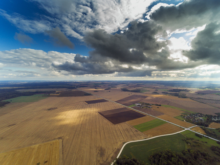 Early autumn in countryside, Latvia.の写真素材